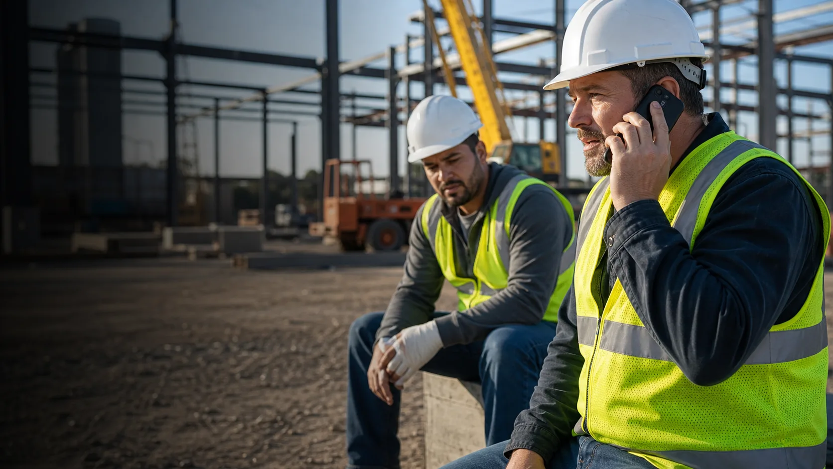 Industrial supervisor coordinating a workplace injury management program