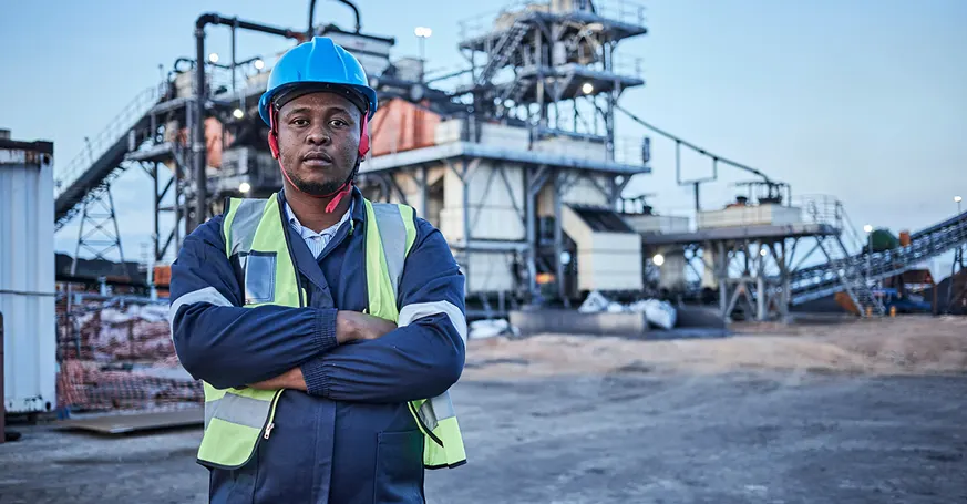 Industrial worker at job site